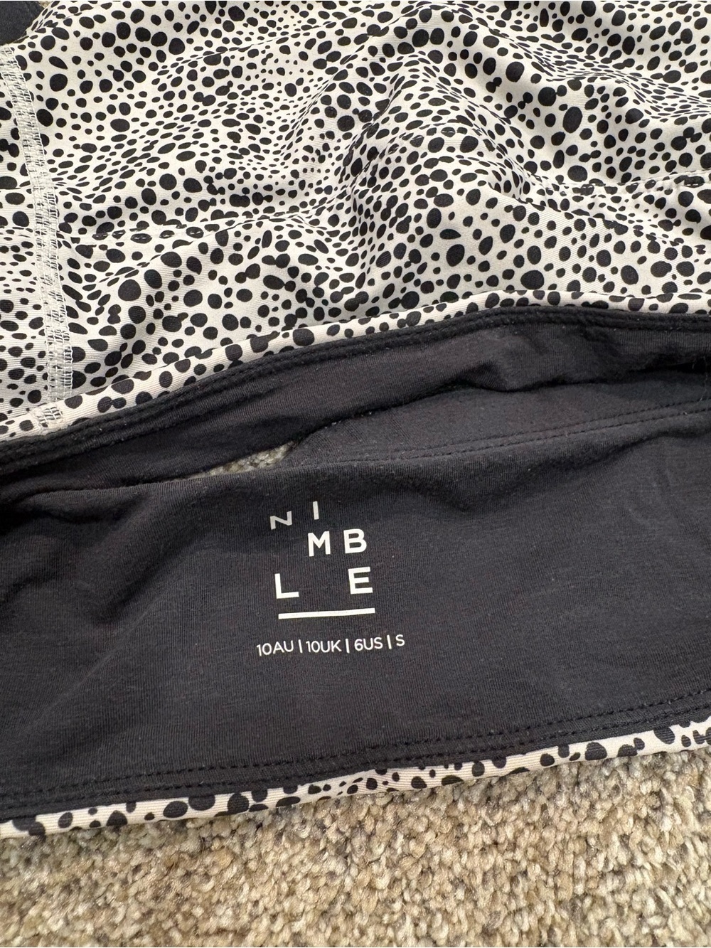 Nimble all the crop tank top black and white size small - Picture 5 of 5